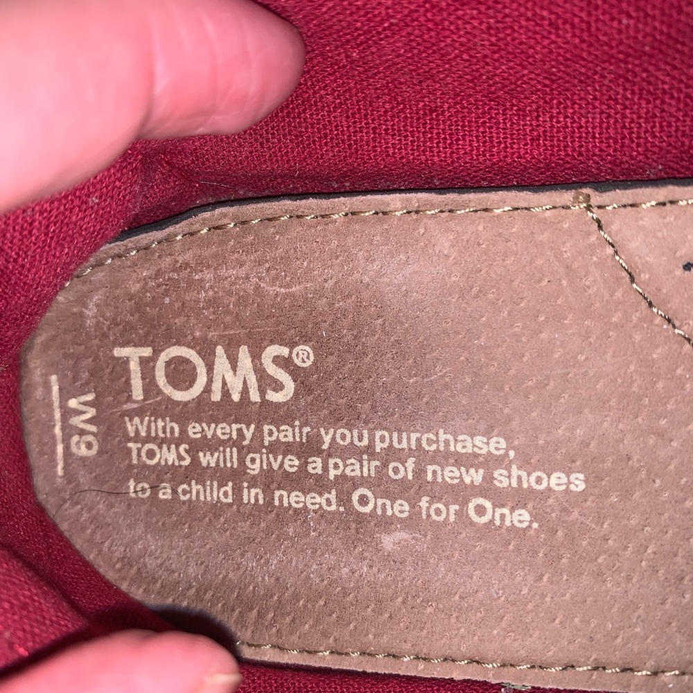 Toms stars patriotic canvas slip on shoes size 9 - Picture 5 of 6